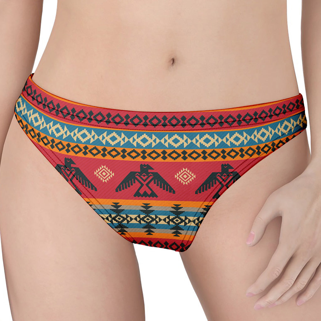 Native American Eagle Pattern Print Women's Thong