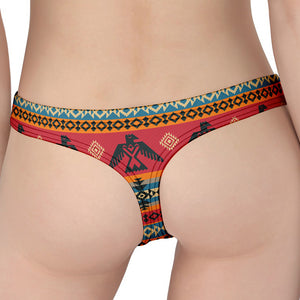 Native American Eagle Pattern Print Women's Thong