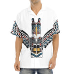 Native American Eagle Totem Print Aloha Shirt