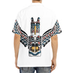 Native American Eagle Totem Print Aloha Shirt