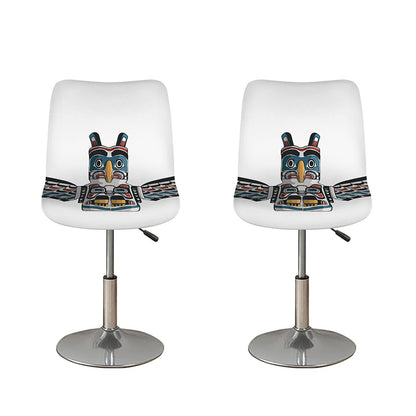 Native American Eagle Totem Print Bar Stool Covers