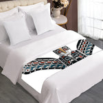 Native American Eagle Totem Print Bed Runner