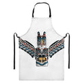 Native American Eagle Totem Print Bib Apron With Pocket