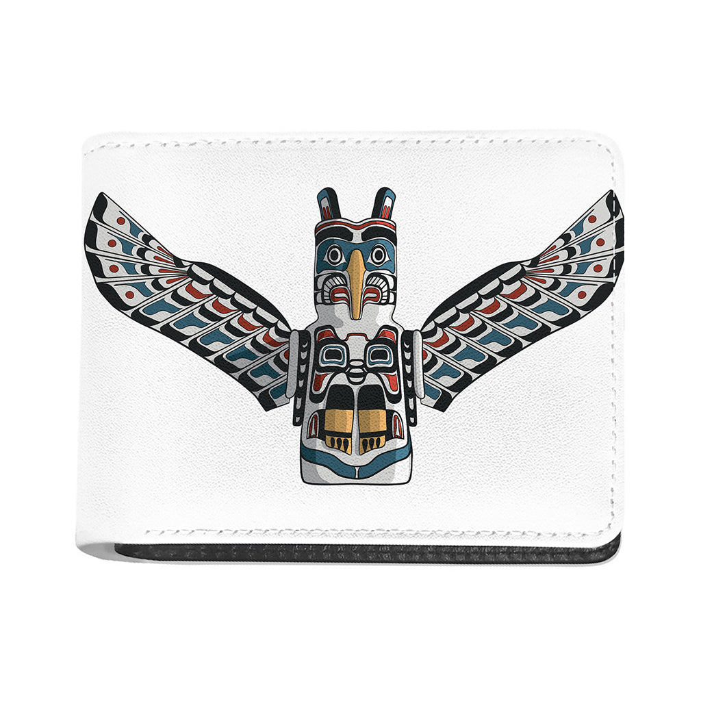 Native American Eagle Totem Print Bifold Wallet