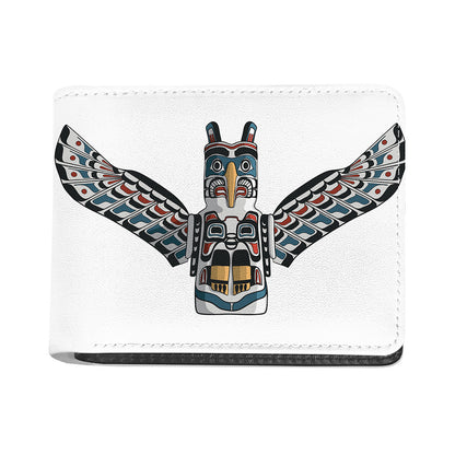Native American Eagle Totem Print Bifold Wallet