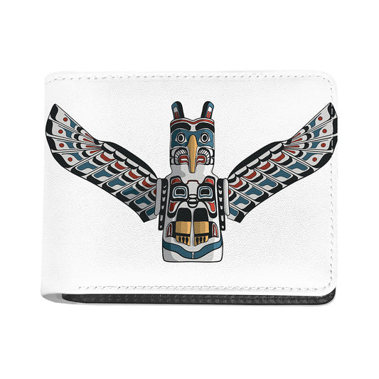 Native American Eagle Totem Print Bifold Wallet