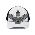 Native American Eagle Totem Print Black Mesh Trucker Hat