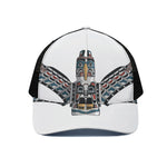 Native American Eagle Totem Print Black Mesh Trucker Cap