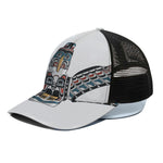 Native American Eagle Totem Print Black Mesh Trucker Cap