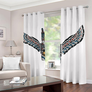 Native American Eagle Totem Print Blackout Grommet Curtains