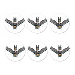 Native American Eagle Totem Print Coaster Set