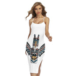 Native American Eagle Totem Print Cross Back Cami Dress