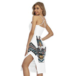 Native American Eagle Totem Print Cross Back Cami Dress
