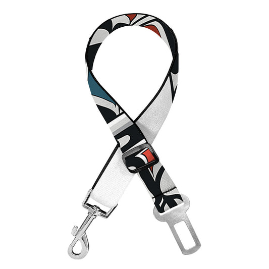 Native American Eagle Totem Print Dog Seat Belt