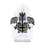 Native American Eagle Totem Print Dog Zip Up Hoodie