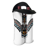 Native American Eagle Totem Print Double Neoprene Wine Tote