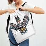 Native American Eagle Totem Print Drawstring Backpack