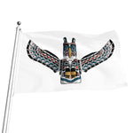 Native American Eagle Totem Print Flag