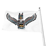 Native American Eagle Totem Print Flag