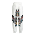 Native American Eagle Totem Print Fleece Lined Knit Pants