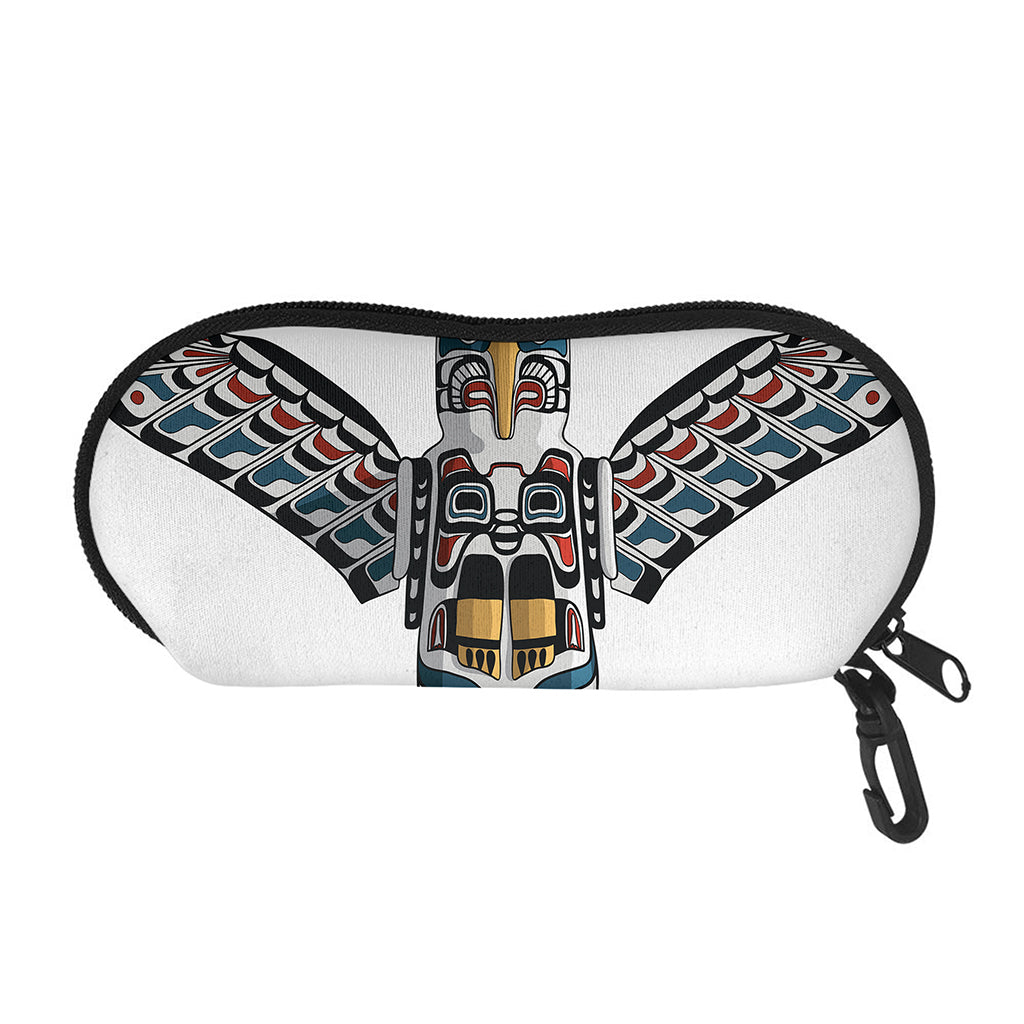 Native American Eagle Totem Print Glasses Case