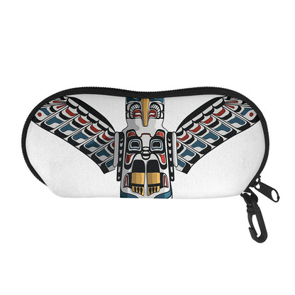 Native American Eagle Totem Print Glasses Case
