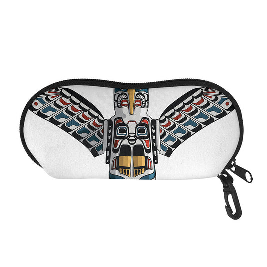 Native American Eagle Totem Print Glasses Case