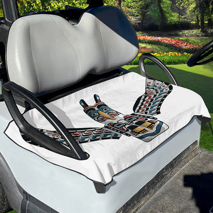 Native American Eagle Totem Print Golf Cart Seat Cover