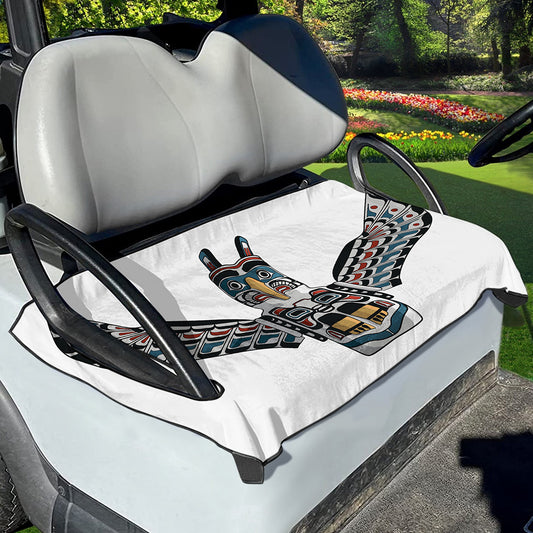 Native American Eagle Totem Print Golf Cart Seat Cover