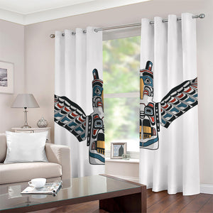 Native American Eagle Totem Print Grommet Curtains