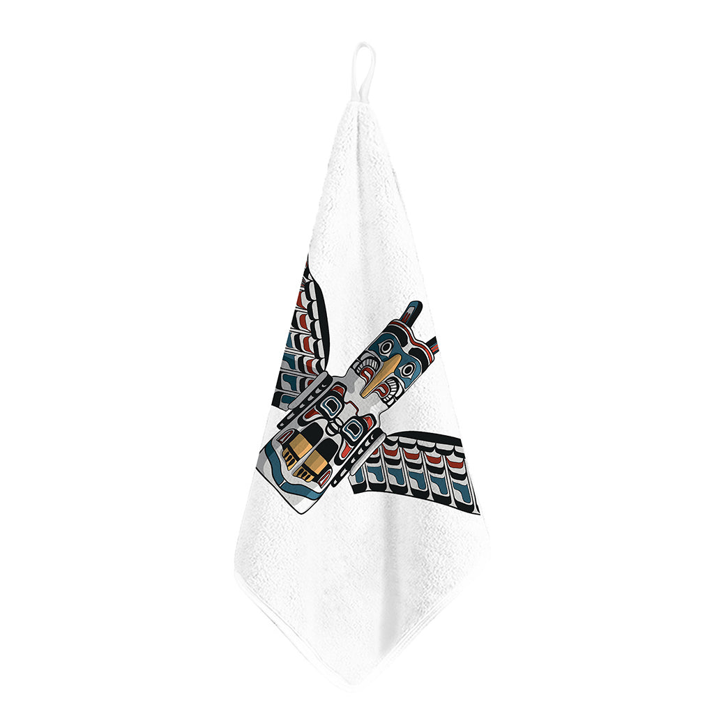 Native American Eagle Totem Print Hand Towel