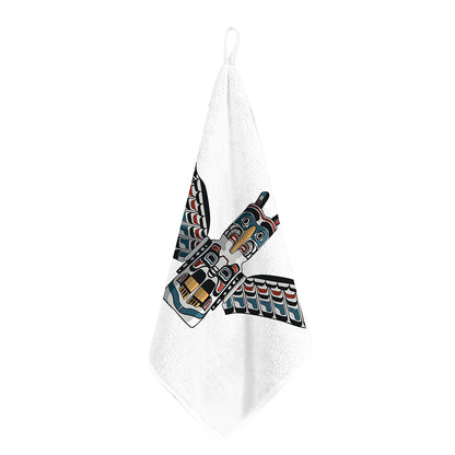 Native American Eagle Totem Print Hand Towel