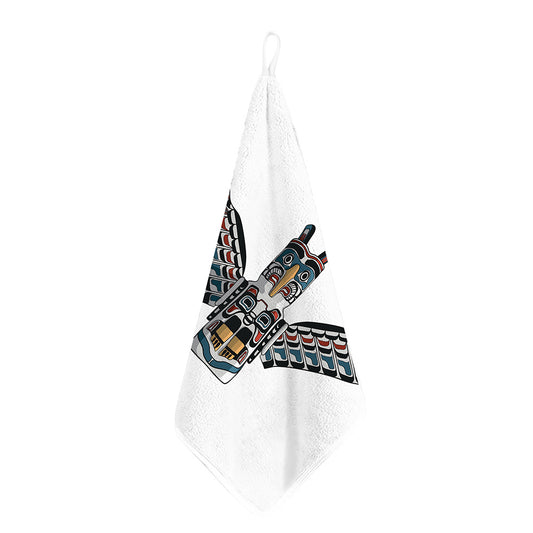 Native American Eagle Totem Print Hand Towel