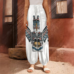 Native American Eagle Totem Print Harem Pants
