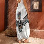 Native American Eagle Totem Print Harem Pants