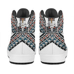 Native American Eagle Totem Print High Top Leather Sneakers