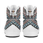Native American Eagle Totem Print High Top Leather Sneakers