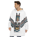 Native American Eagle Totem Print Hoodie Blanket