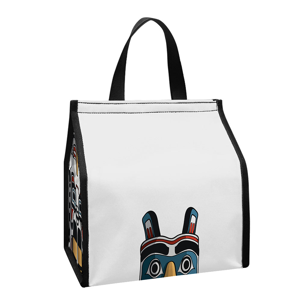 Native American Eagle Totem Print Insulated Lunch Tote