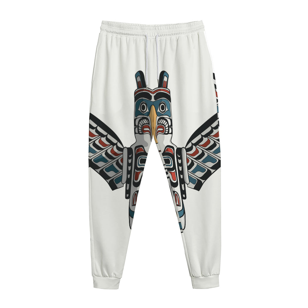 Native American Eagle Totem Print Jogger Pants