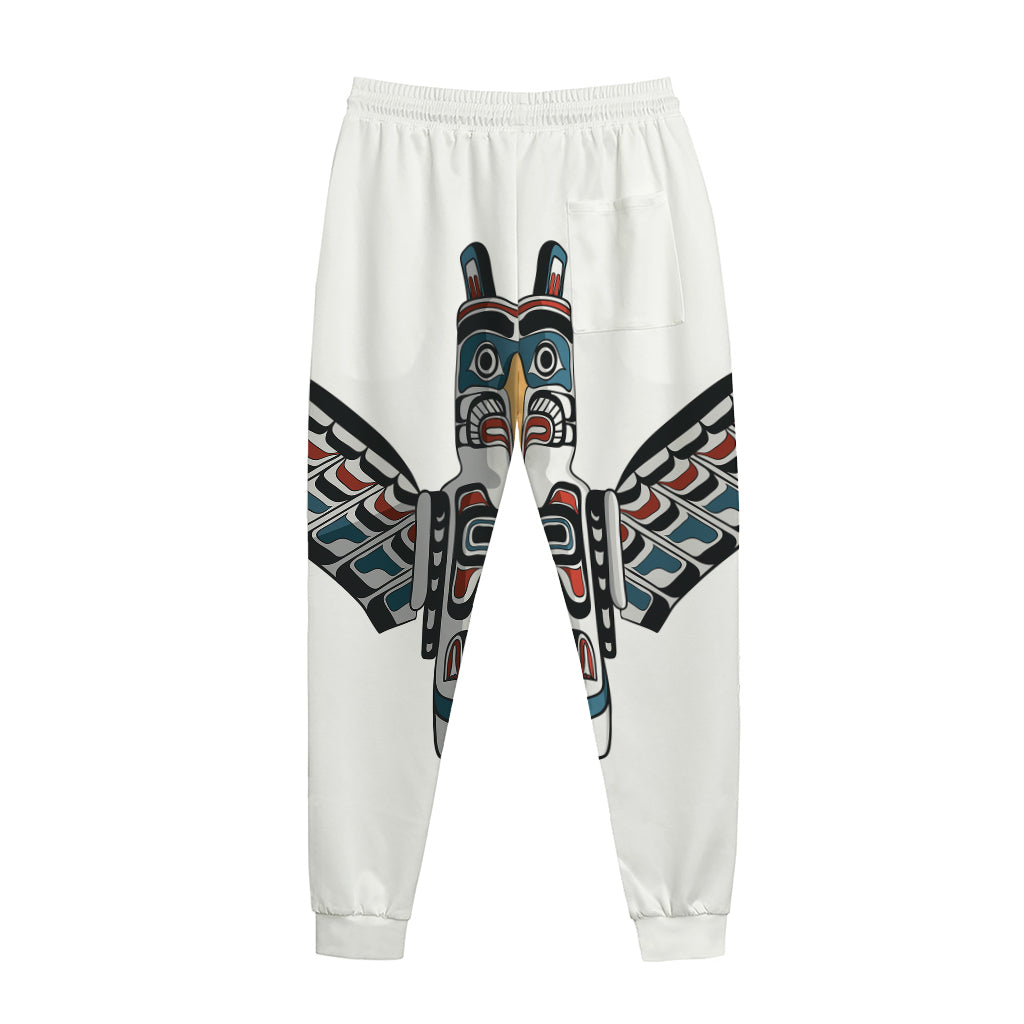 Native American Eagle Totem Print Jogger Pants