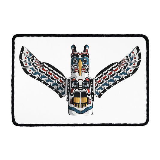 Native American Eagle Totem Print Kitchen Mat
