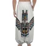 Native American Eagle Totem Print Lantern Pants