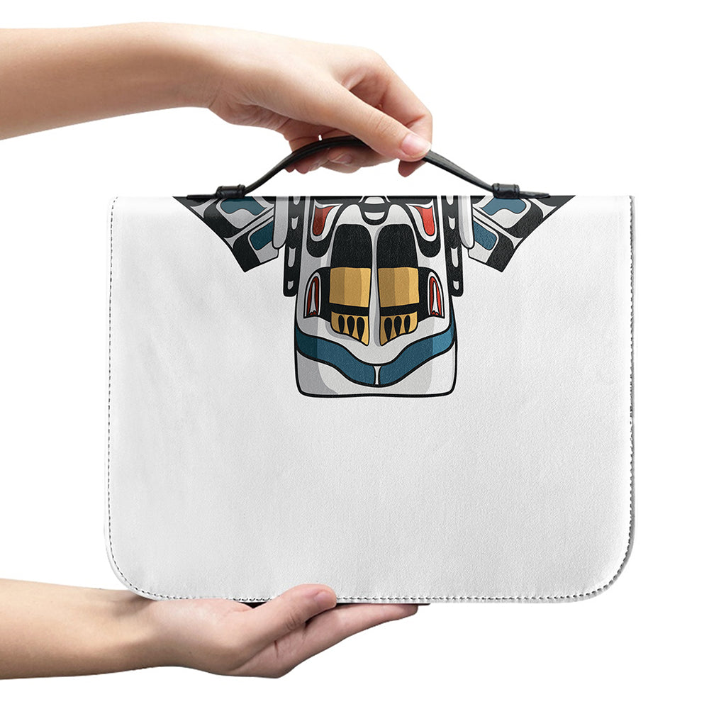 Native American Eagle Totem Print Leather Bible Cover