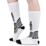 Native American Eagle Totem Print Long Socks