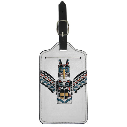 Native American Eagle Totem Print Luggage Tag