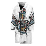 Native American Eagle Totem Print Men's Bathrobe