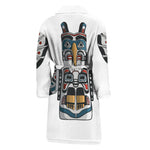 Native American Eagle Totem Print Men's Bathrobe