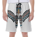 Native American Eagle Totem Print Men's Beach Shorts