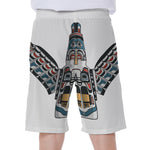Native American Eagle Totem Print Men's Beach Shorts